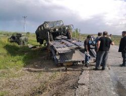 Yozgat Sar�kaya da Askeri ara�lar tarlaya u�tu