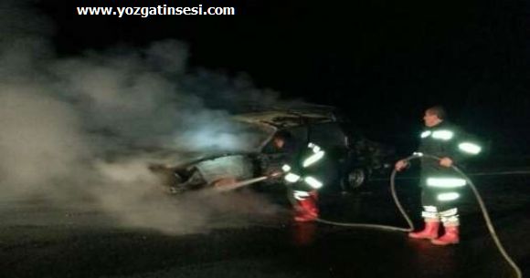 Yozgatta otomobil yand�